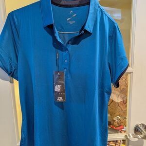 HEAD Women's Golf Blue Polo Shirt